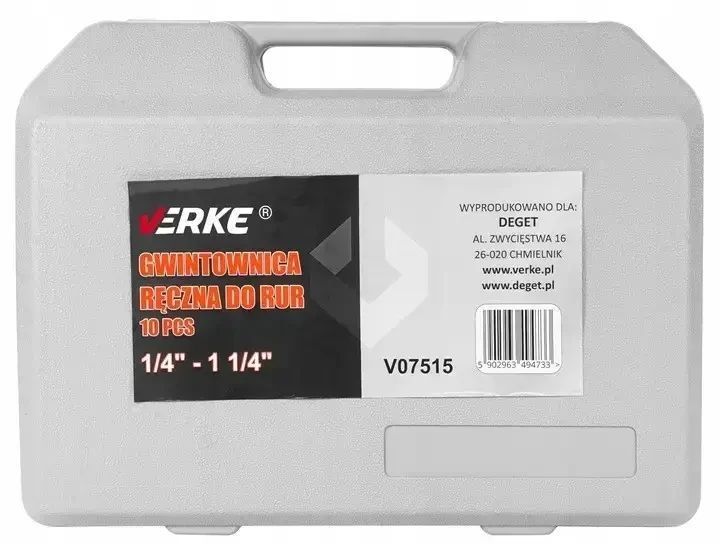 Набор плашек с резаком для труб 10 шт. VERKE V07515 V07515 фото