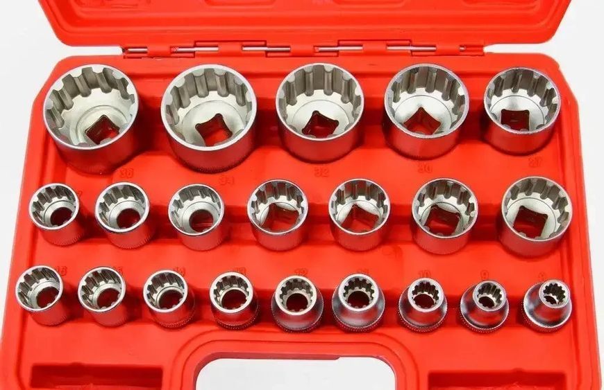 Набор головок 1/2" 12-гранных 8-36 мм 21 шт. LEX LXISS21E-12T 2668176350 фото