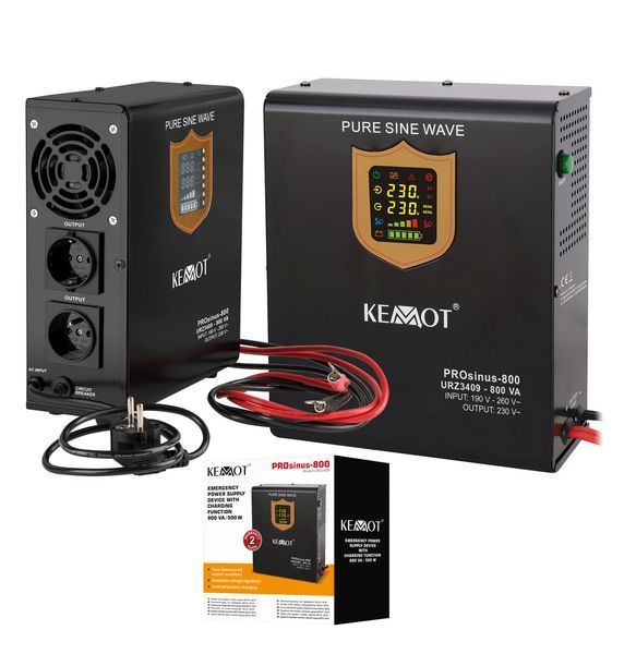 Перетворювач напруги ДБЖ KEMOT PROsinus 800 12/230V (800VA/500W) URZ3409 3409 фото