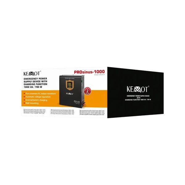 Перетворювач напруги ДБЖ KEMOT PROsinus 1000 1000/700W 12V URZ3410 3410 фото