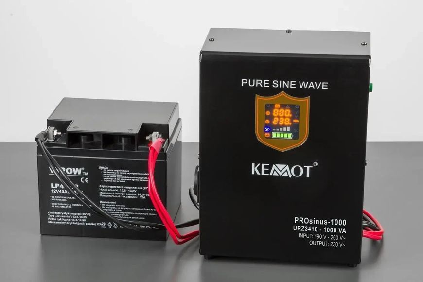 Перетворювач напруги ДБЖ KEMOT PROsinus 1000 1000/700W 12V URZ3410 3410 фото