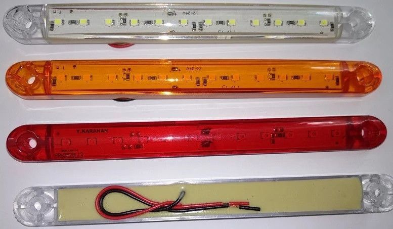 Ліхтар габаритний діодний 12 LED, білий 63 фото