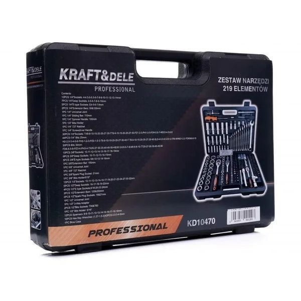 Набір торцевих ключів Kraft&Dele KD10470, 219 шт. KD10470 фото