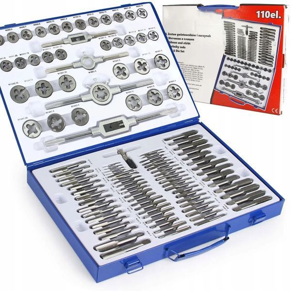 Набор плашек и метчиков 110 шт. Silver S10290 S10290 фото