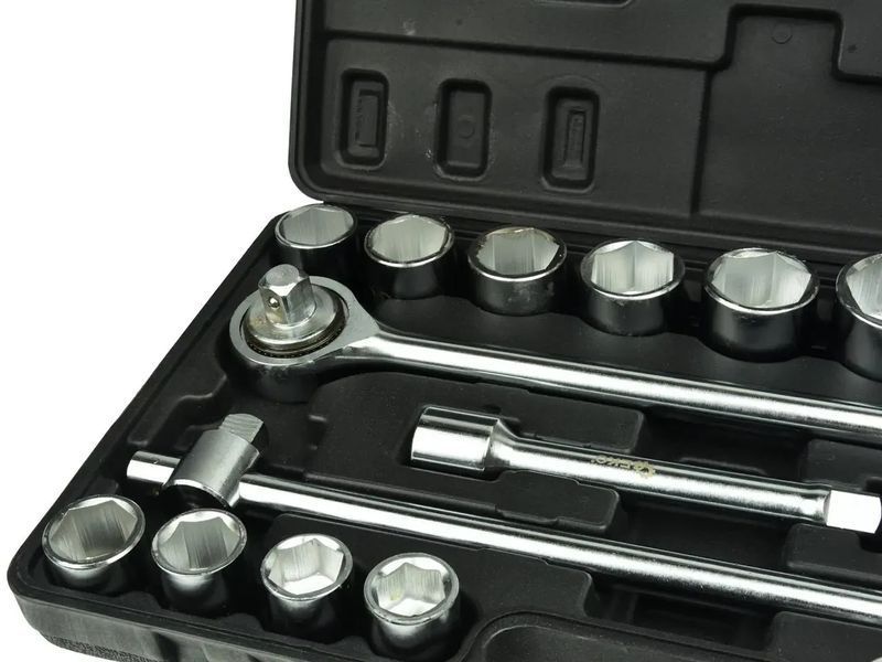 Набір торцевих головок, 6-гранних, 3/4", 19-50 мм, 21 шт. GEKO G10110 G10110 фото