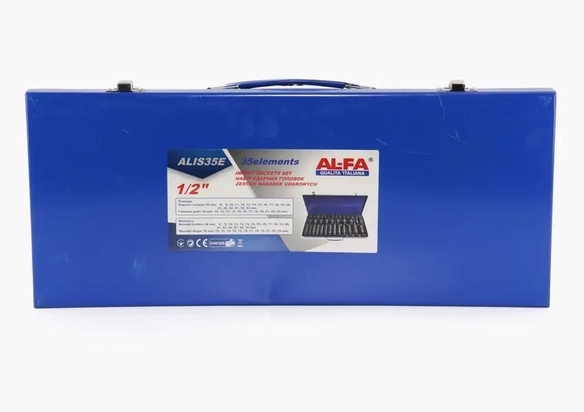 Набор ударных головок 1/2" (8-32 мм) короткие + удлиненные AL-FA ALIS35E AL-FA ALIS35E фото